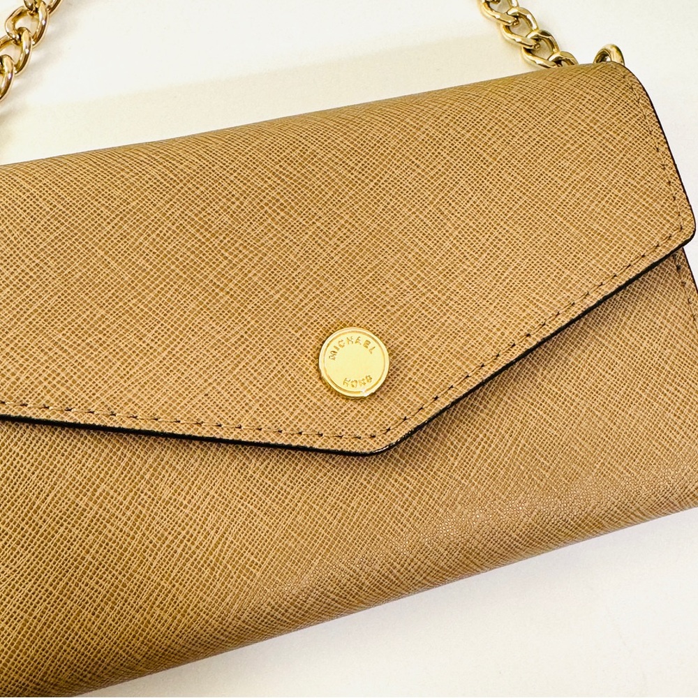 Michael Kors Brown Leather Crossbody Handbag Wallet - Picture 5 of 12